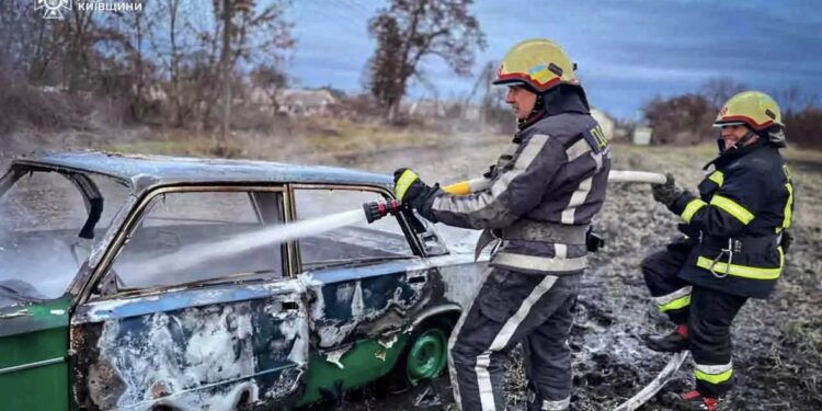 Неподалік Білої Церкви ліквідовано загоряння автомобіля