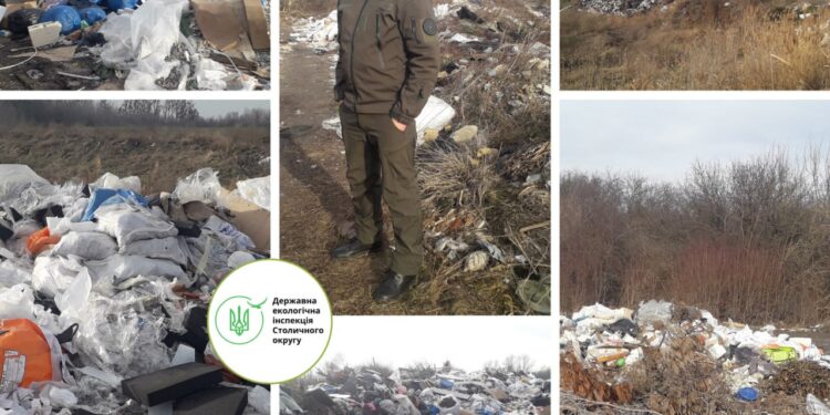 Неподалік Обухова виявили величезне сміттєзвалище