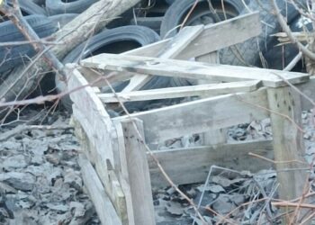 В Ірпінській громаді екологічна інспекція виявила незаконне звалище шин