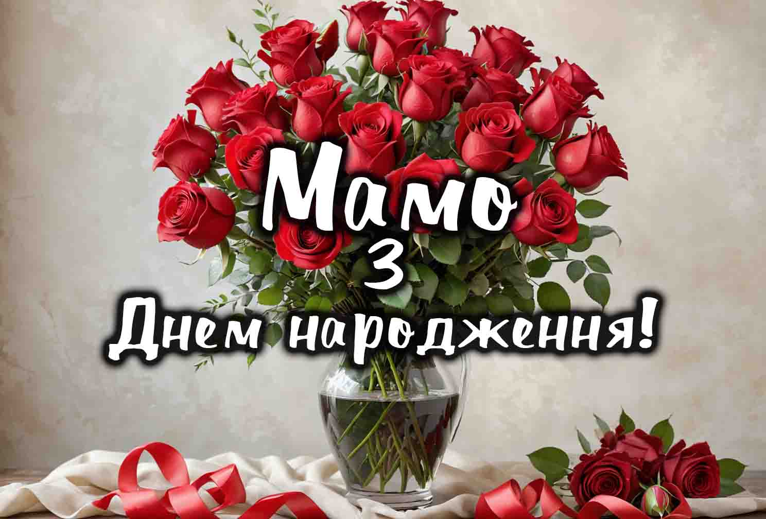 вітаю маму з Днем народження