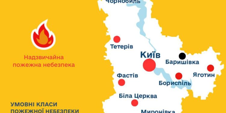 На Київщині попереджають про пожежну небезпеку